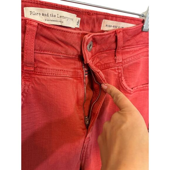 Anthropologie Pilcro The Letterpress Highrise Slim Jeans Tumblr Normcore 31 - Picture 4 of 6